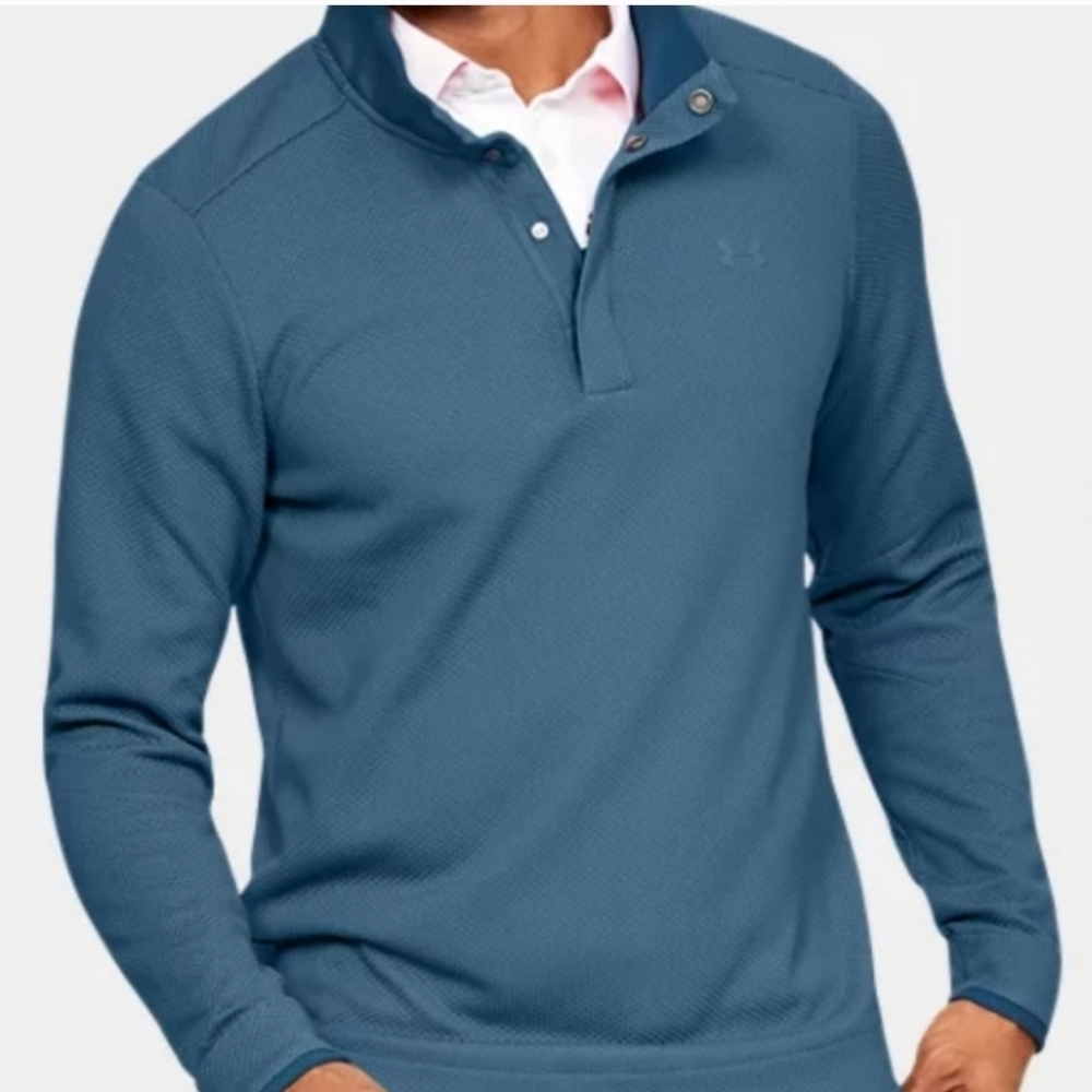 Mens Under Armour Storm Sweater Fleece Snap Mock (size Small) - Picture 2 of 12